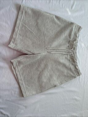 Neutral Waffle Knit Drawstring Shorts